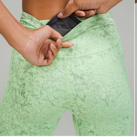 Lululemon Base Pace high rise waist running tights leggings 25” grit green 0 - Picture 2 of 10